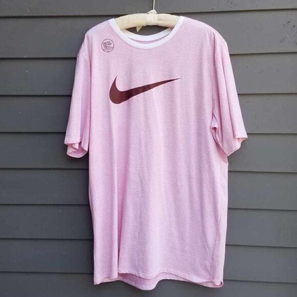 NWT Nike Pink White Dot Sleep Shirt OS - Picture 1 of 9